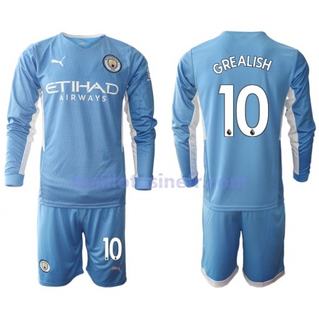 Maillot de Foot Manchester City Jack Grealish 10 Domicile 2021-22 Manches Longues - Enfant Maillot de Foot Manchester City Jack Grealish 10 Domicile 2021-22 Manches Longues - Enfant